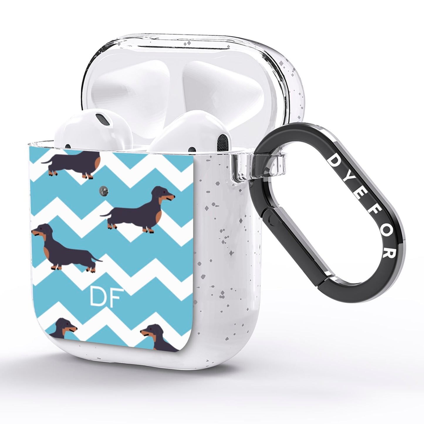 Personalised Dachshund AirPods Glitter Case Side Image