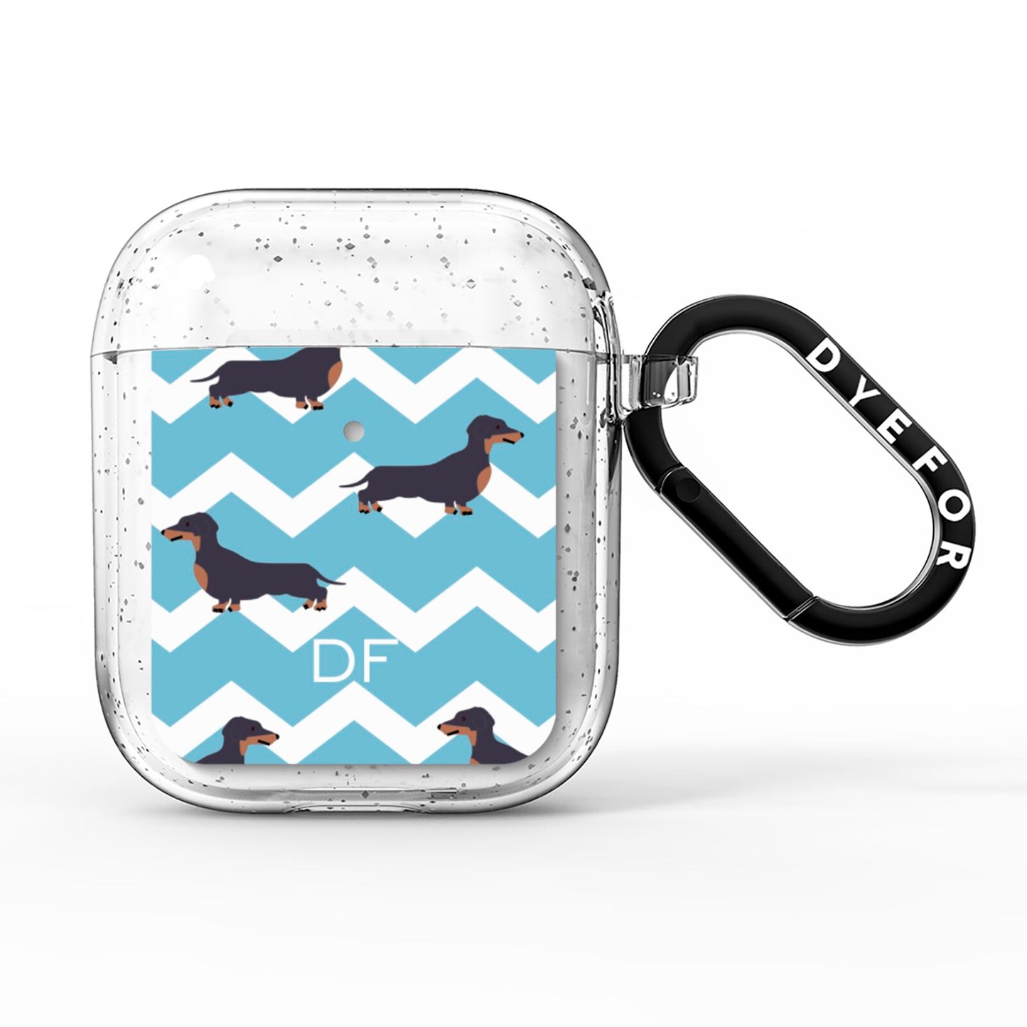 Personalised Dachshund AirPods Glitter Case