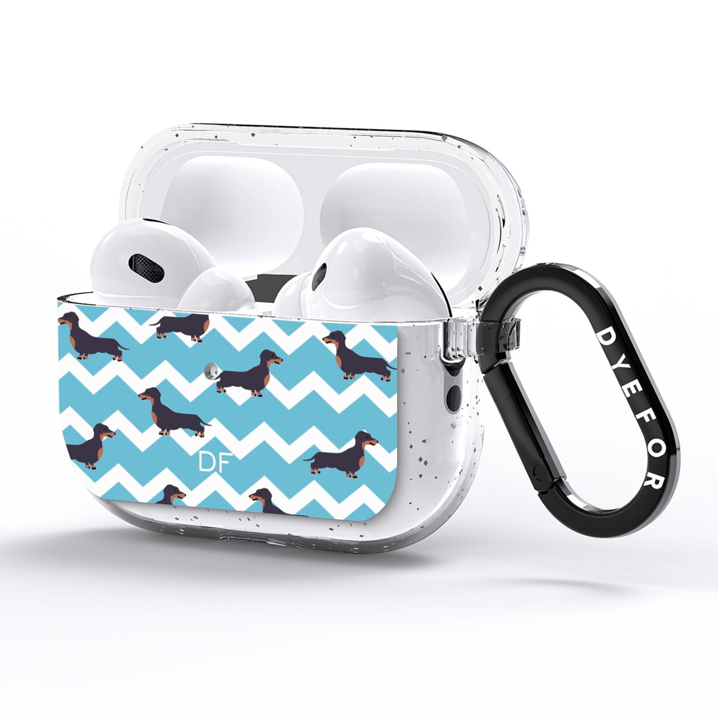 Personalised Dachshund AirPods Pro Glitter Case Side Image