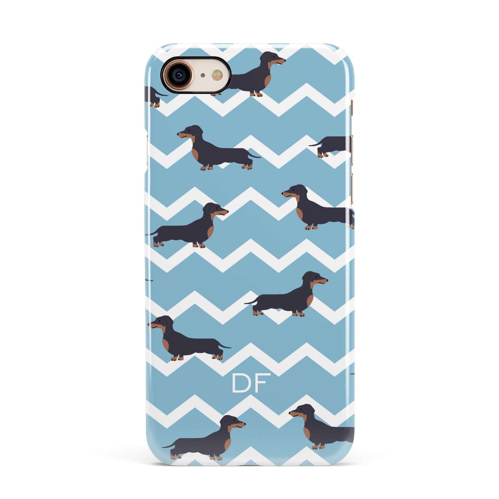 Personalised Dachshund Apple iPhone 7 8 3D Snap Case