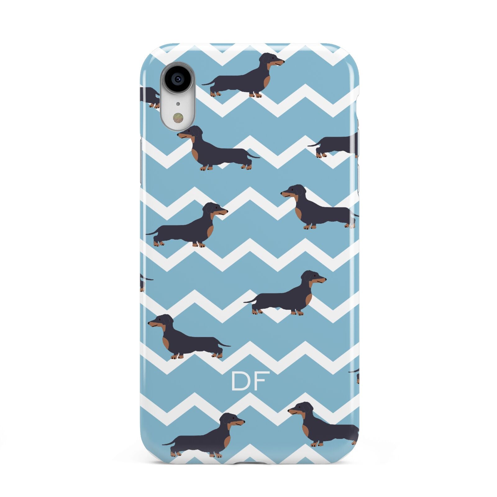 Personalised Dachshund Apple iPhone XR White 3D Tough Case