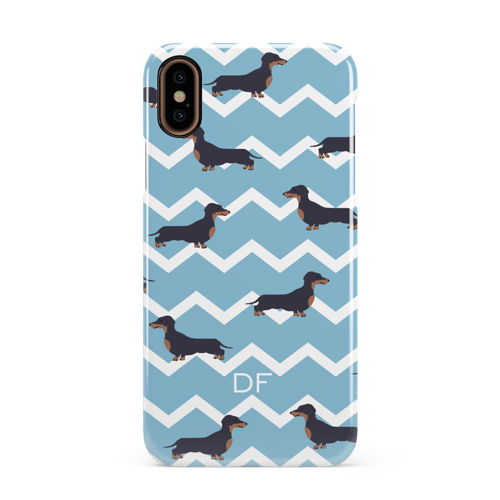 Personalised Dachshund Apple iPhone XS 3D Snap Case