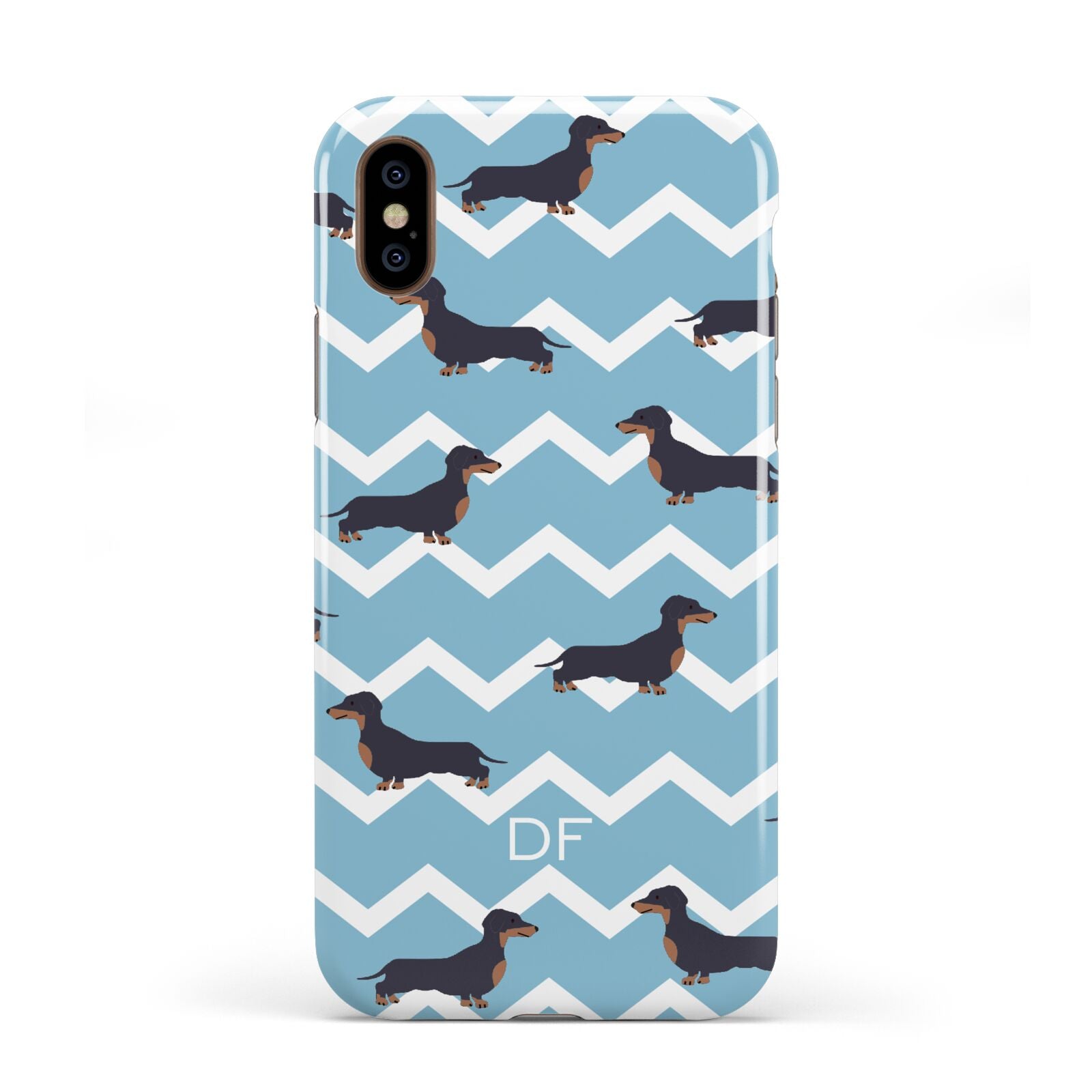 Personalised Dachshund Apple iPhone XS 3D Tough
