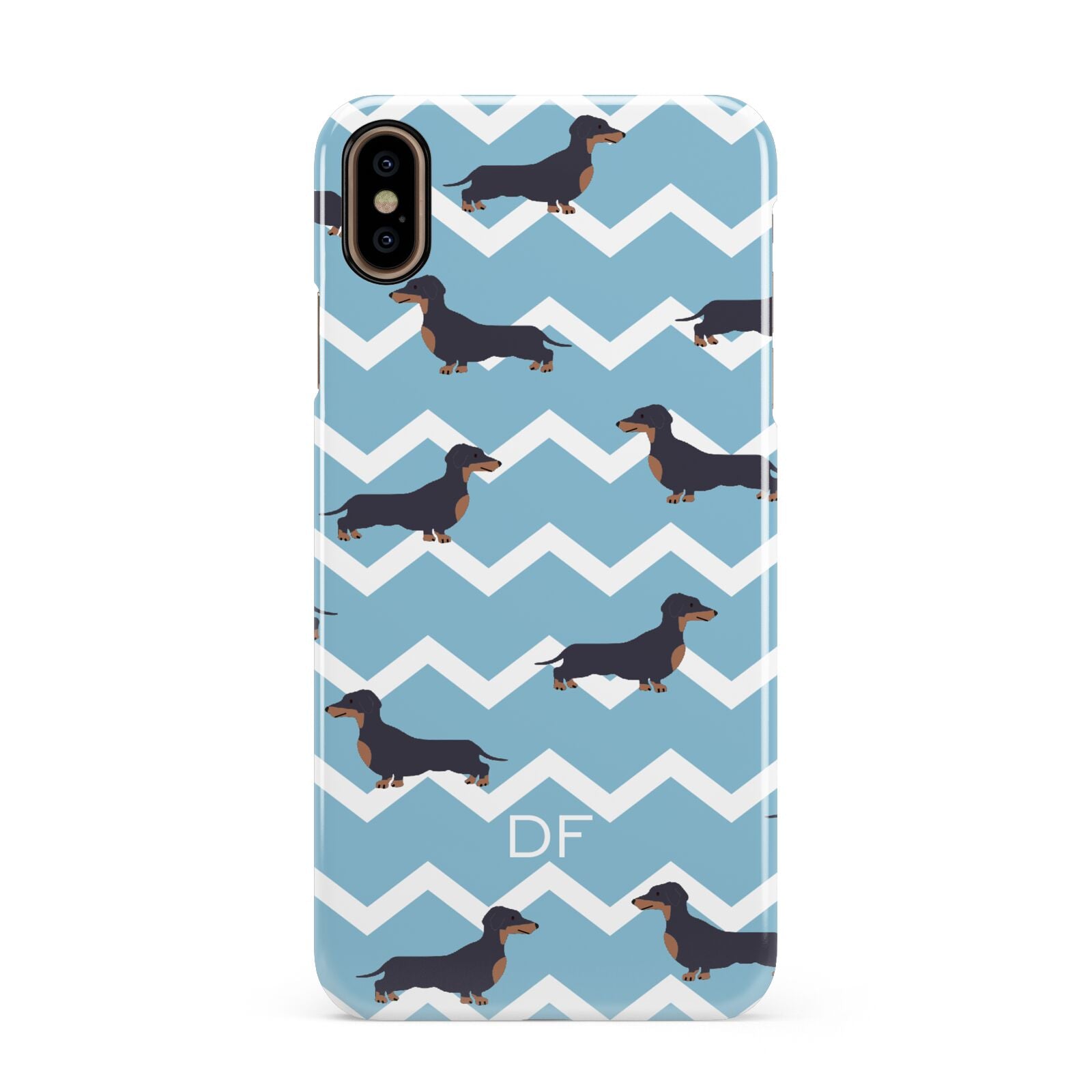 Personalised Dachshund Apple iPhone Xs Max 3D Snap Case