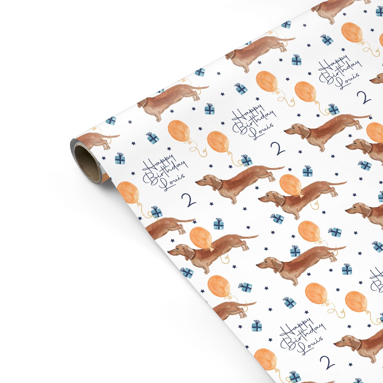 Personalised Dachshund Birthday Personalised Gift Wrap