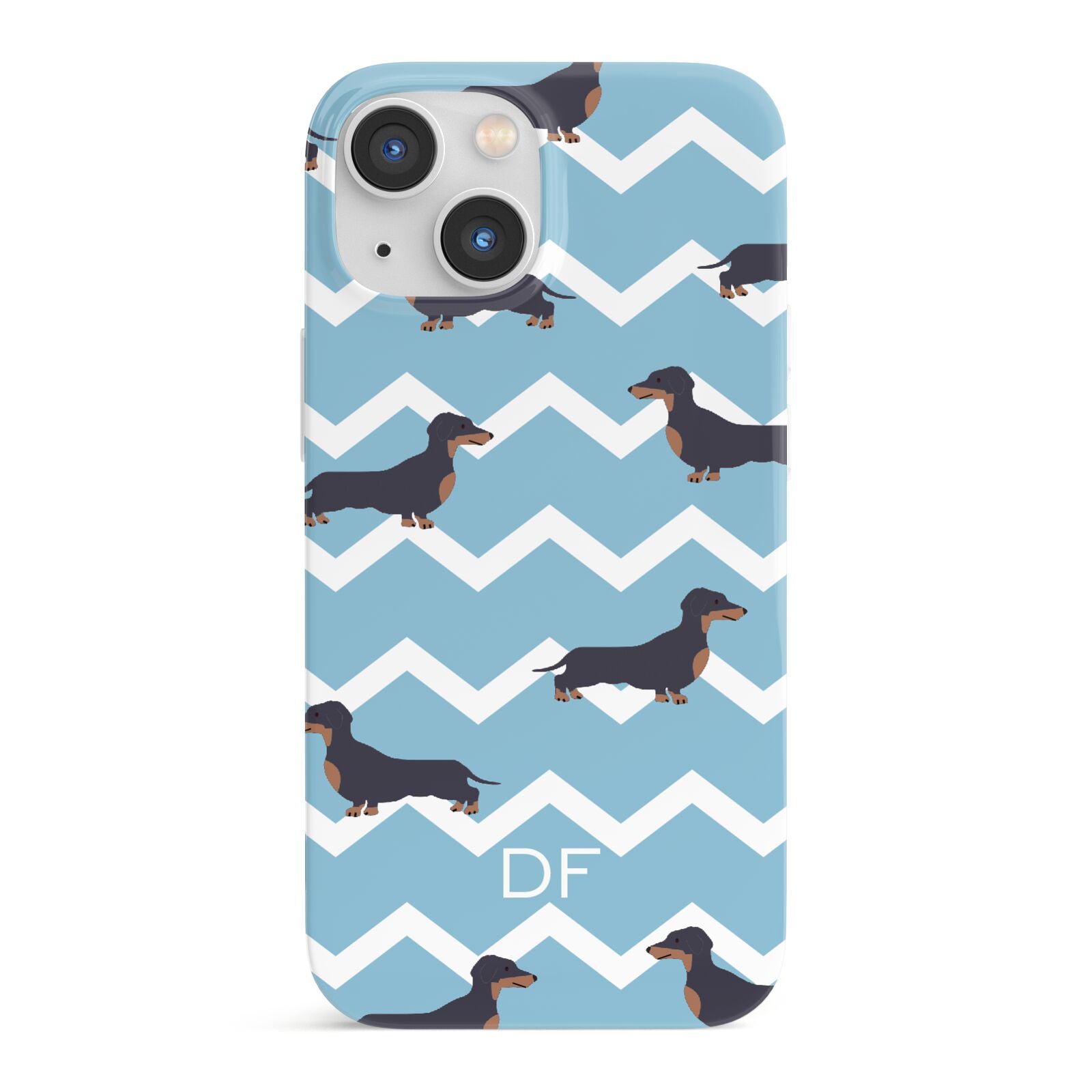 Personalised Dachshund iPhone 13 Mini Full Wrap 3D Snap Case