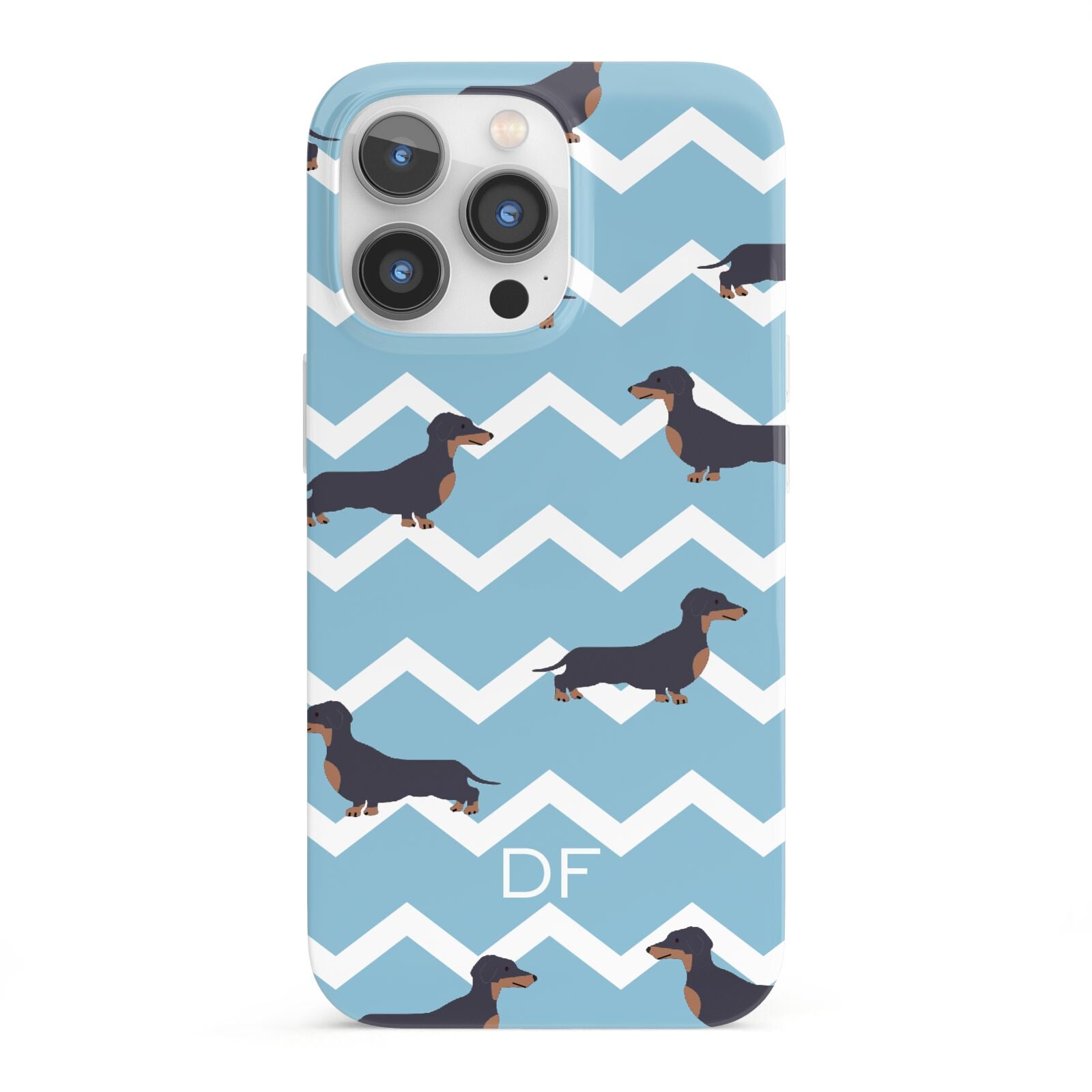 Personalised Dachshund iPhone 13 Pro Full Wrap 3D Snap Case