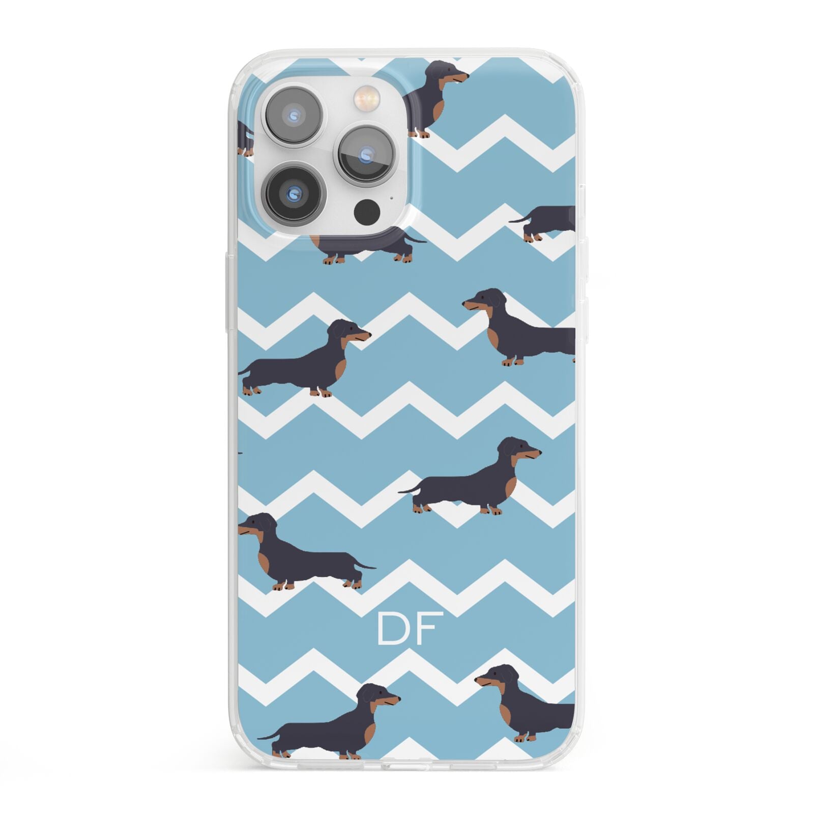 Personalised Dachshund iPhone 13 Pro Max Clear Bumper Case