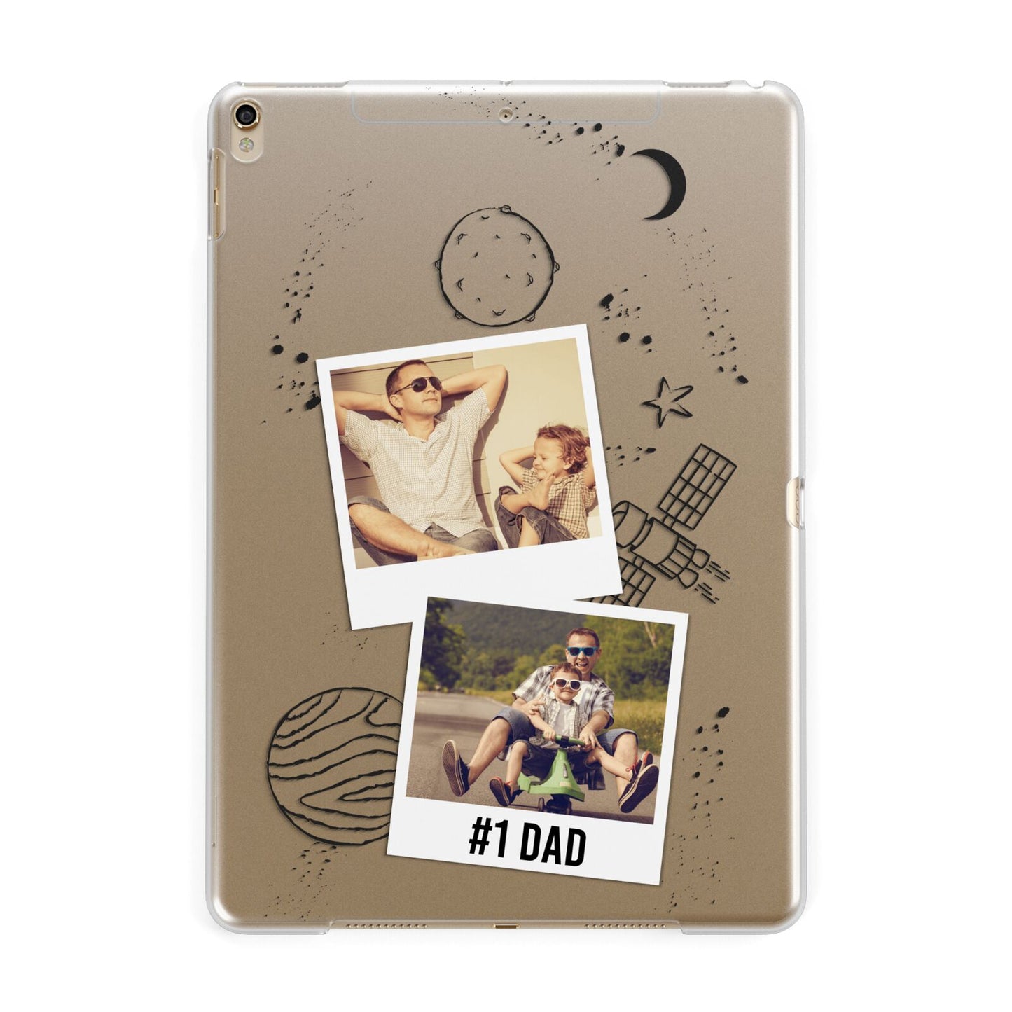 Personalised Dad Photos Apple iPad Gold Case
