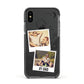 Personalised Dad Photos Apple iPhone Xs Impact Case Black Edge on Black Phone