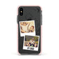 Personalised Dad Photos Apple iPhone Xs Impact Case Pink Edge on Black Phone