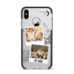 Personalised Dad Photos Apple iPhone Xs Max Impact Case Black Edge on Silver Phone