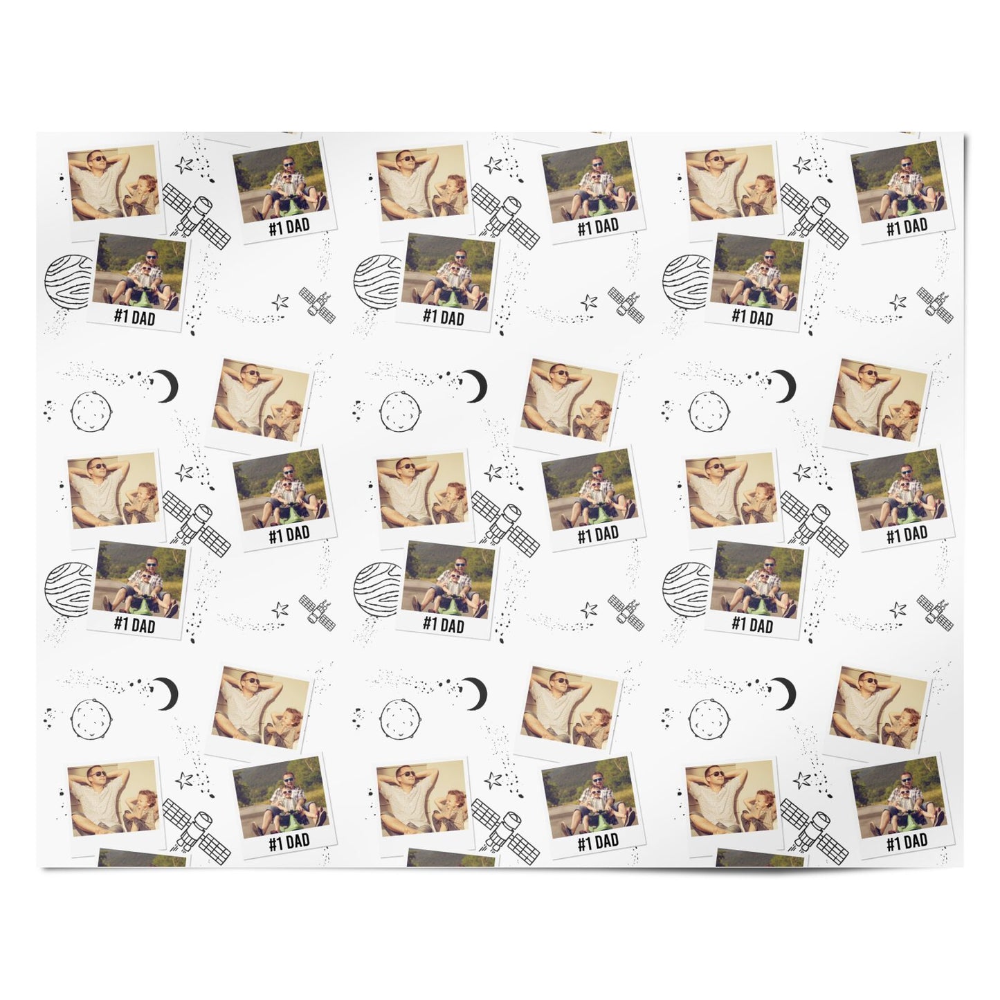 Personalised Dad Photos Personalised Wrapping Paper Alternative