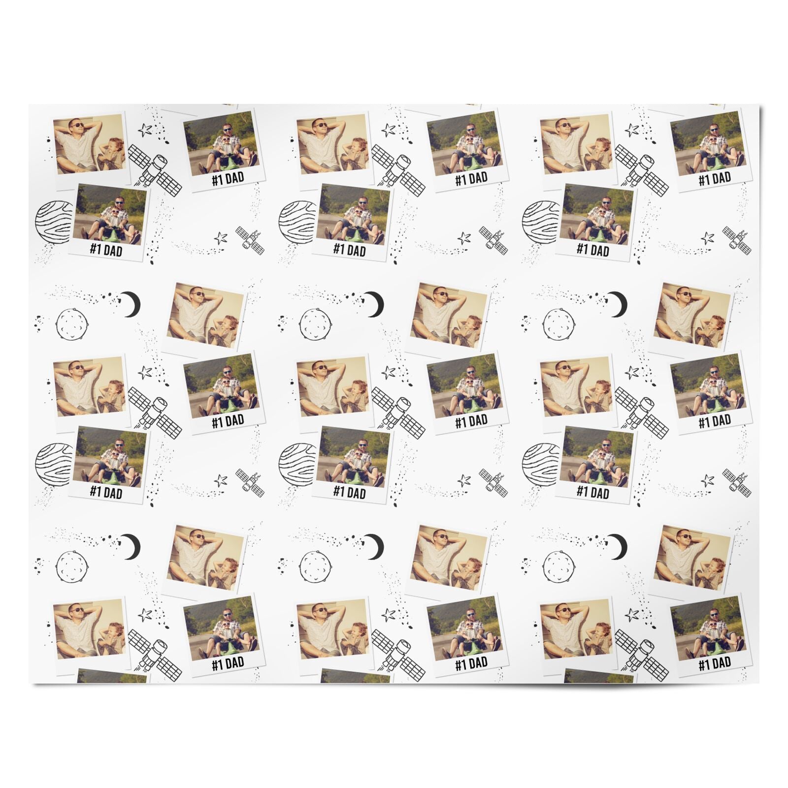 Personalised Dad Photos Personalised Wrapping Paper Alternative