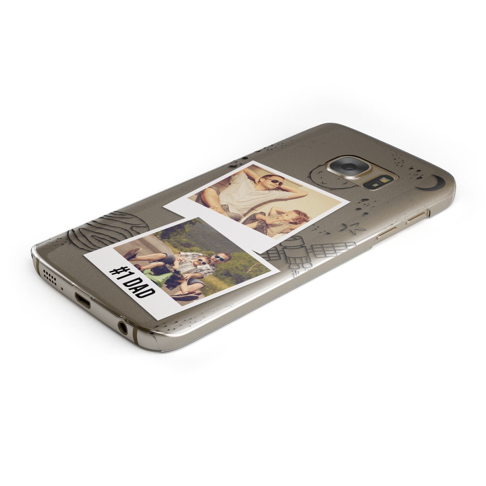 Personalised Dad Photos Samsung Galaxy Case Bottom Cutout