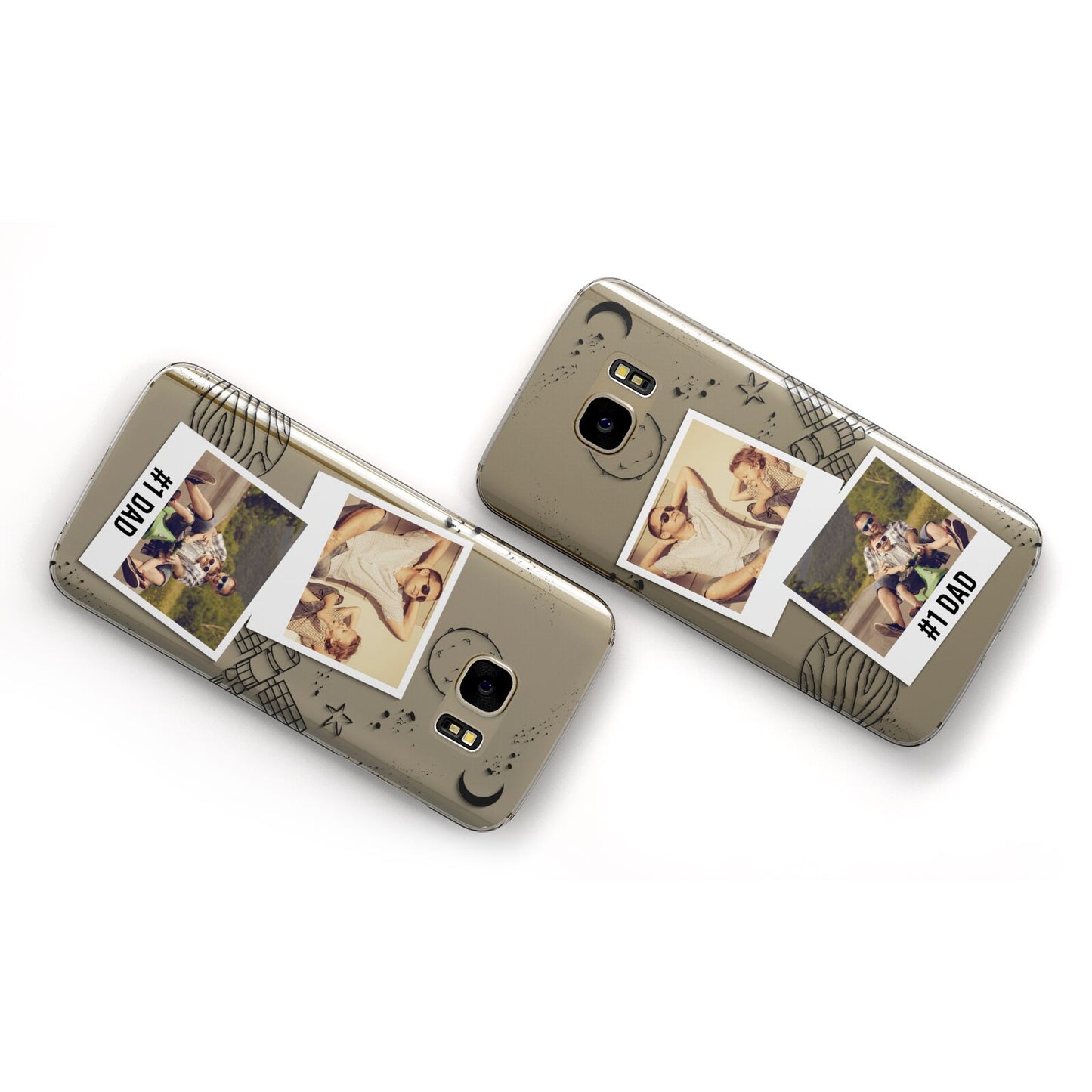 Personalised Dad Photos Samsung Galaxy Case Flat Overview