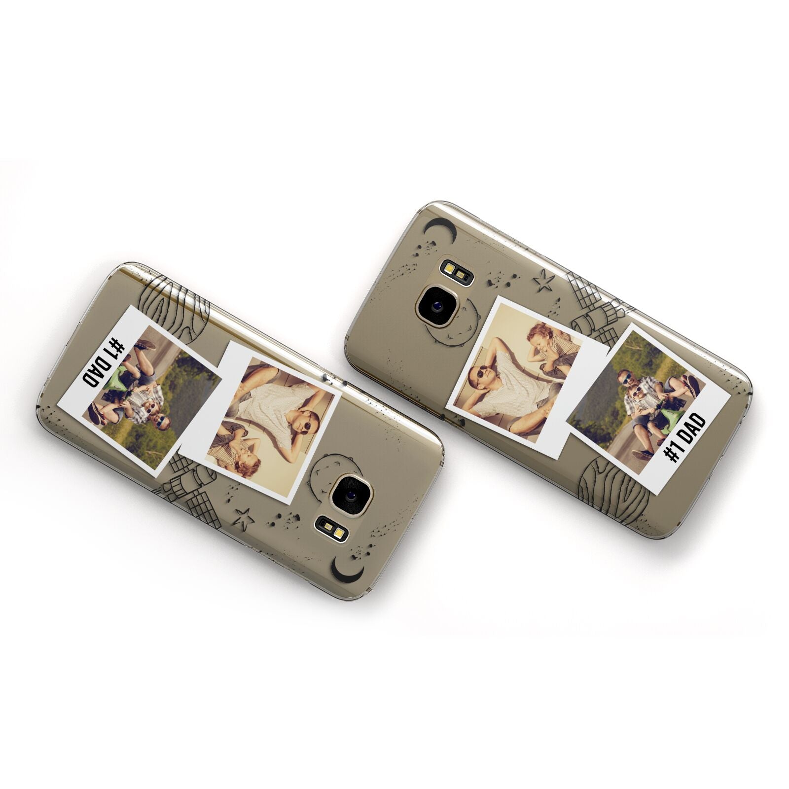 Personalised Dad Photos Samsung Galaxy Case Flat Overview