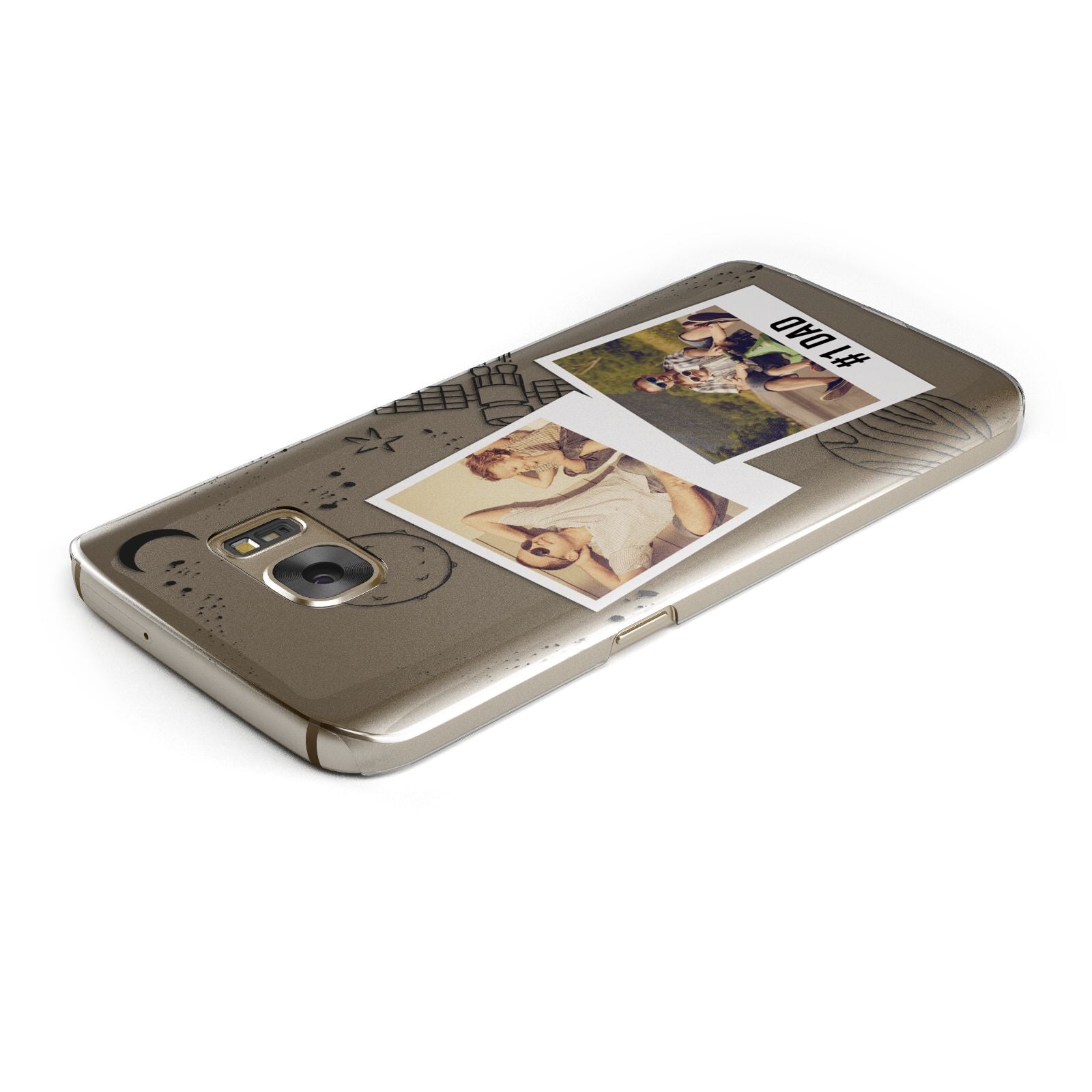Personalised Dad Photos Samsung Galaxy Case Top Cutout