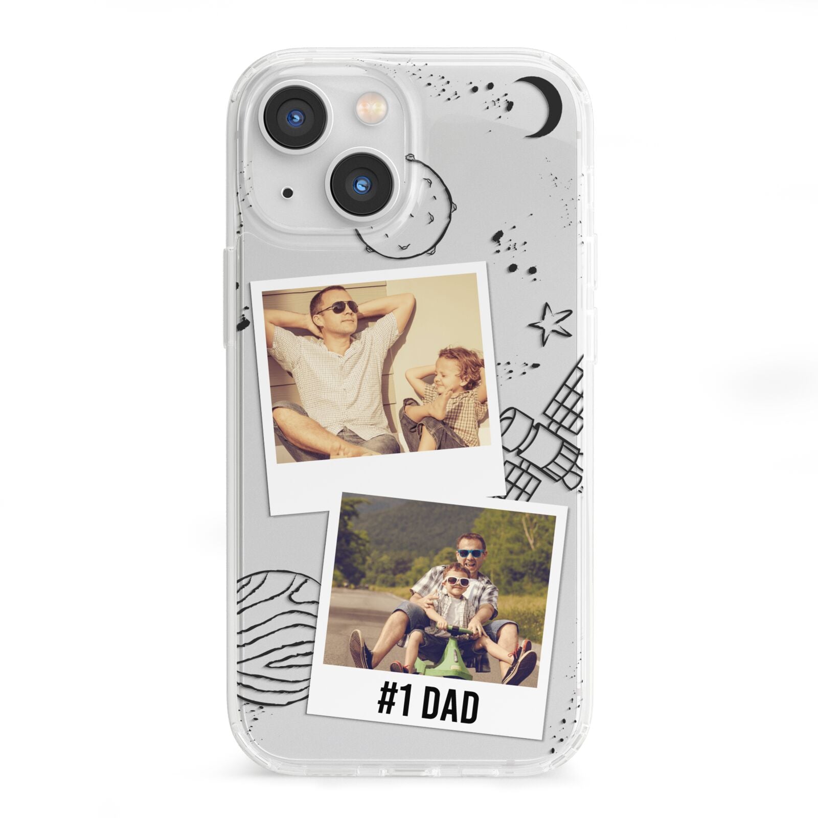 Personalised Dad Photos iPhone 13 Mini Clear Bumper Case