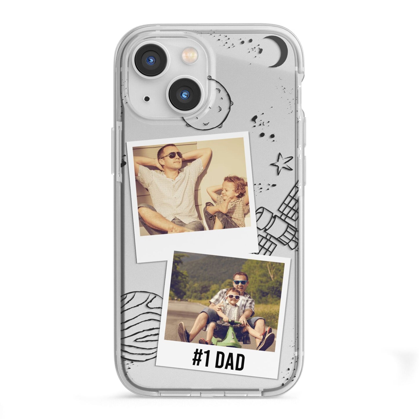 Personalised Dad Photos iPhone 13 Mini TPU Impact Case with White Edges