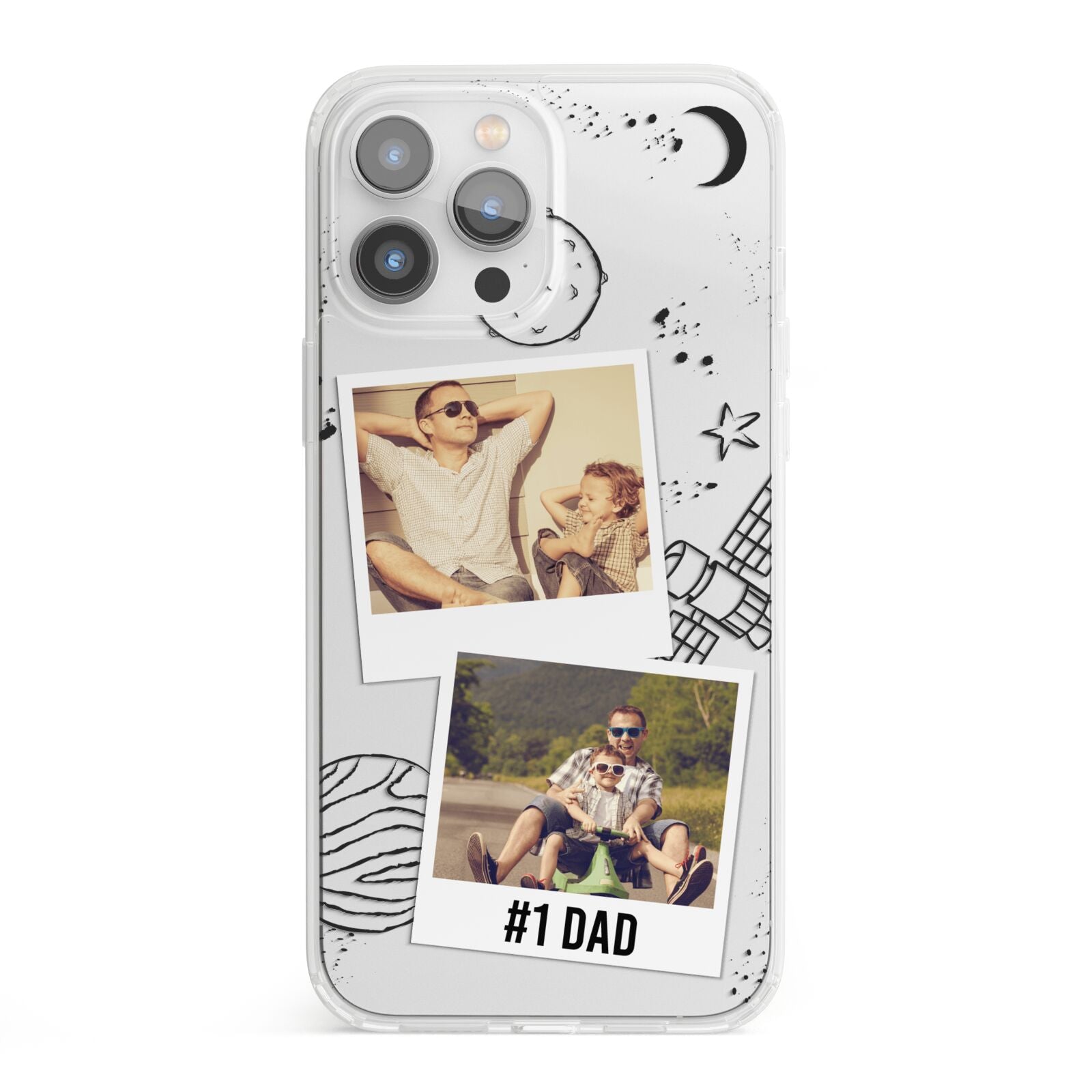 Personalised Dad Photos iPhone 13 Pro Max Clear Bumper Case