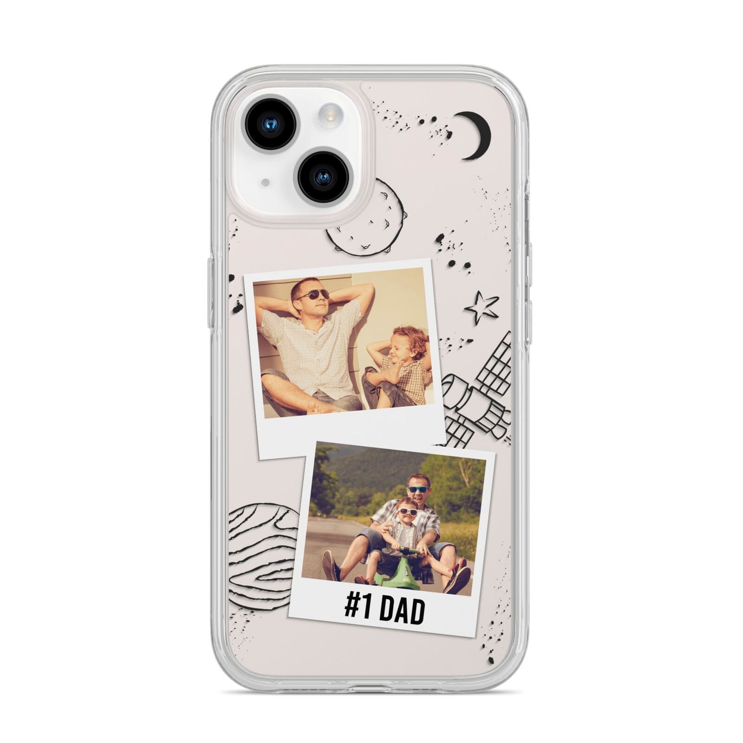 Personalised Dad Photos iPhone 14 Clear Tough Case Starlight