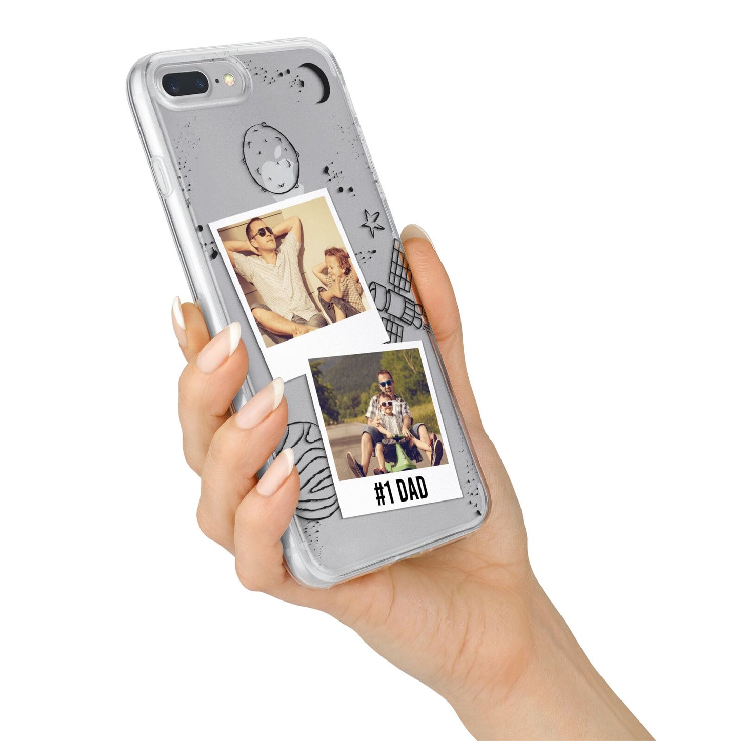 Personalised Dad Photos iPhone 7 Plus Bumper Case on Silver iPhone Alternative Image