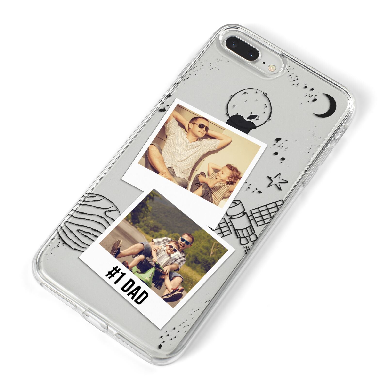 Personalised Dad Photos iPhone 8 Plus Bumper Case on Silver iPhone Alternative Image