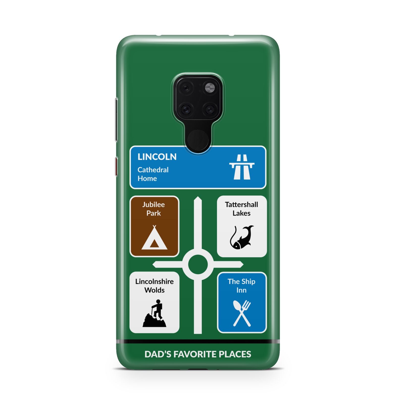 Personalised Dad s Favourite Places Huawei Mate 20 Phone Case