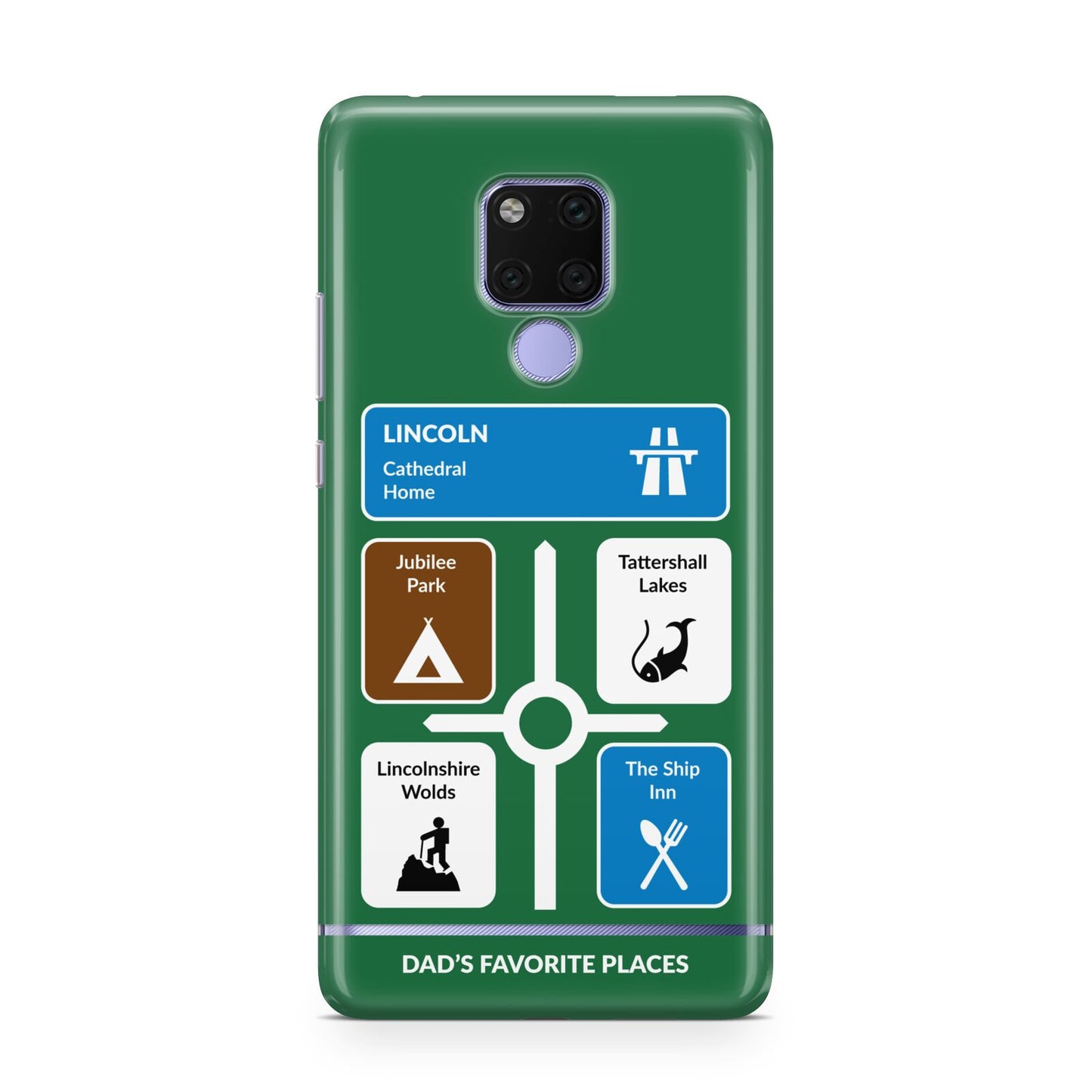 Personalised Dad s Favourite Places Huawei Mate 20X Phone Case