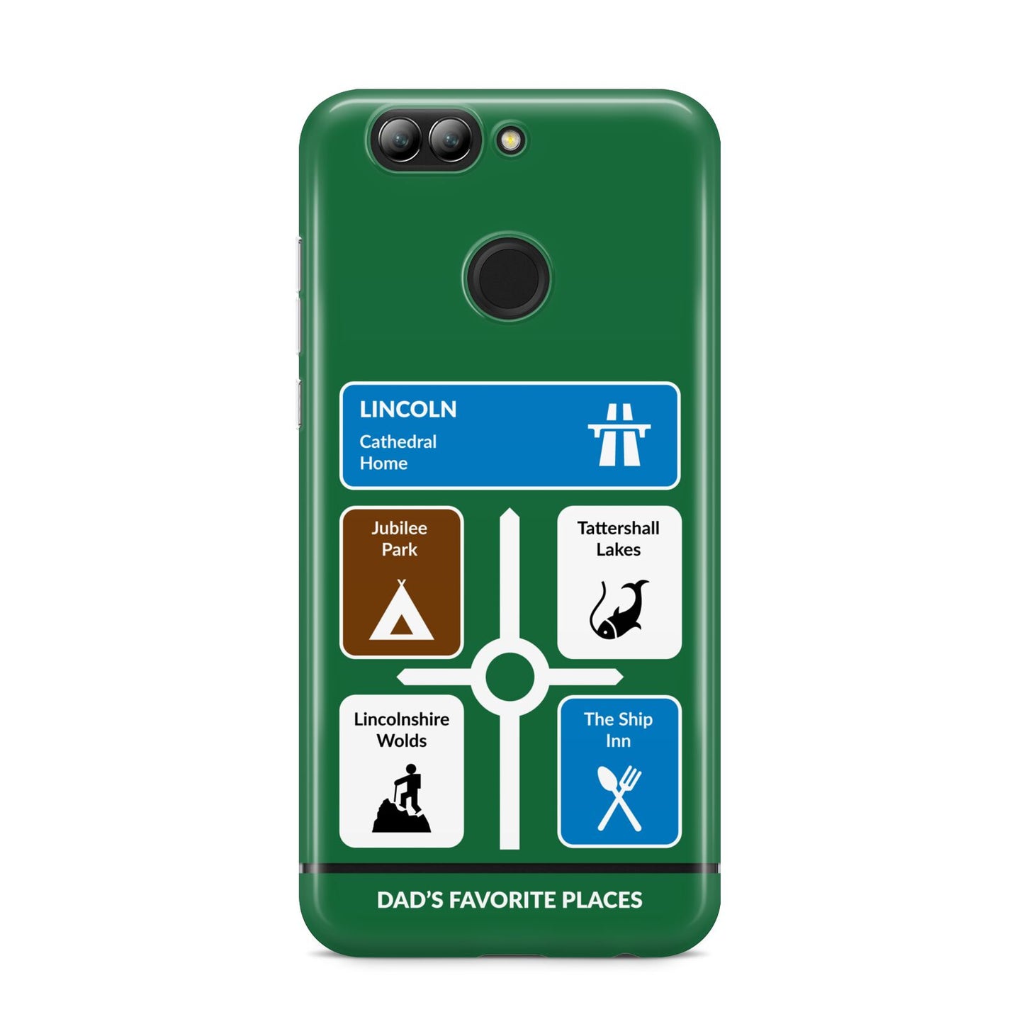 Personalised Dad s Favourite Places Huawei Nova 2s Phone Case