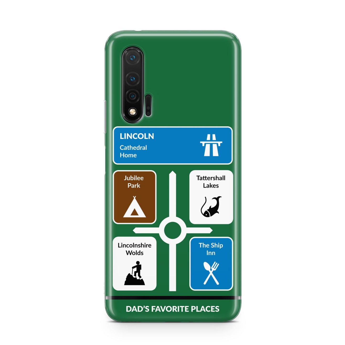 Personalised Dad s Favourite Places Huawei Nova 6 Phone Case
