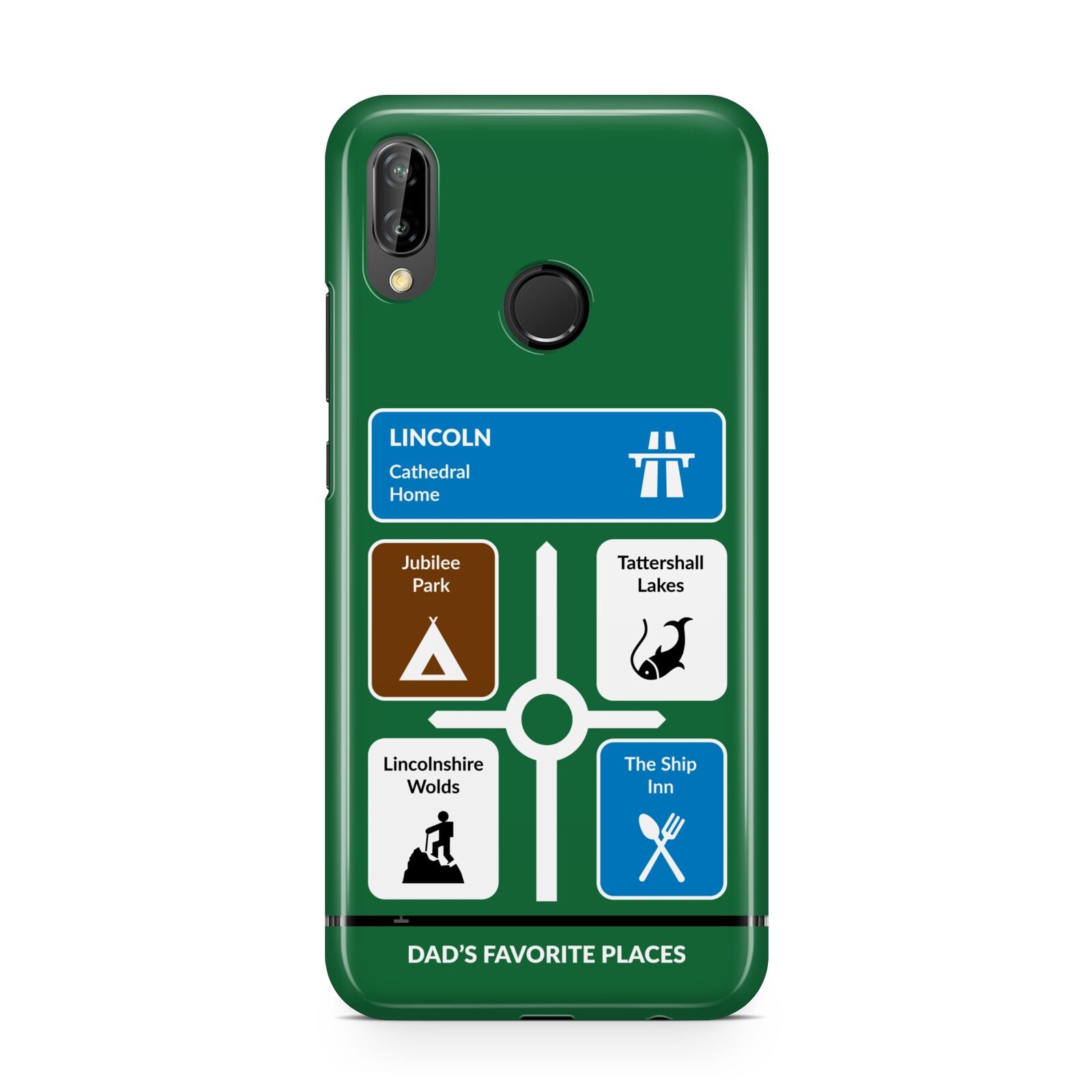 Personalised Dad s Favourite Places Huawei P20 Lite Phone Case