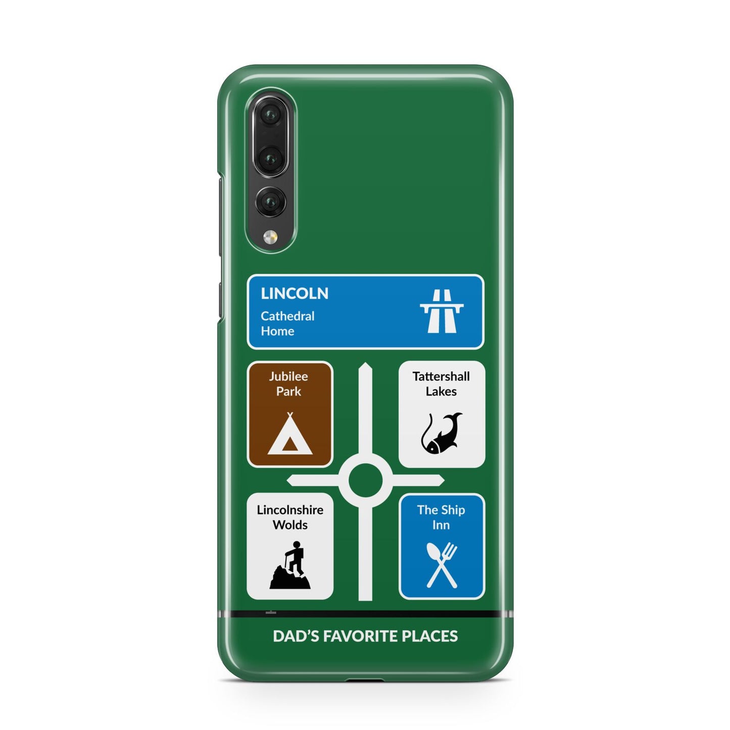 Personalised Dad s Favourite Places Huawei P20 Pro Phone Case