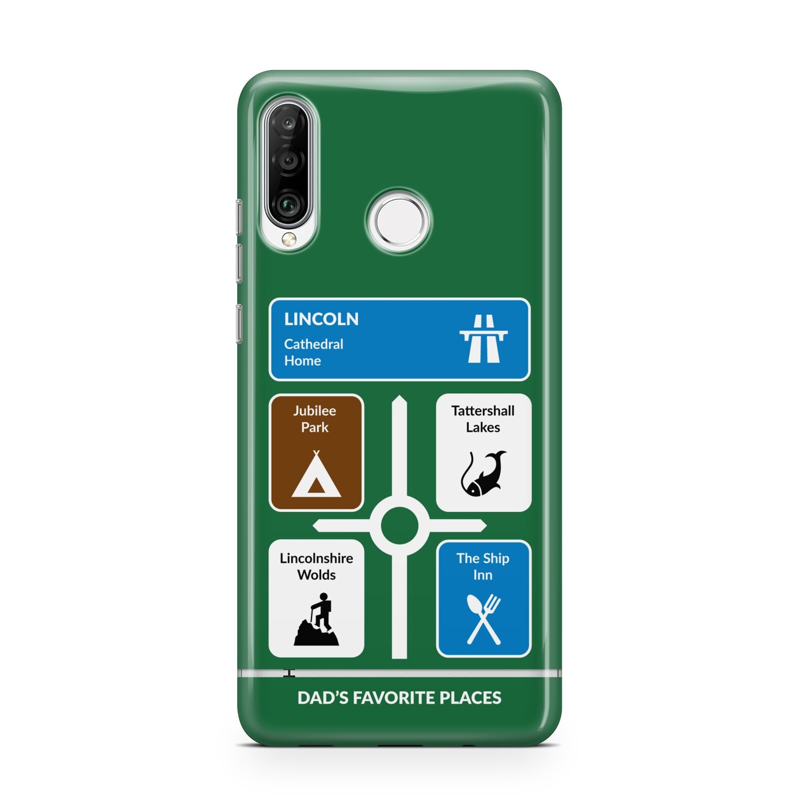 Personalised Dad s Favourite Places Huawei P30 Lite Phone Case