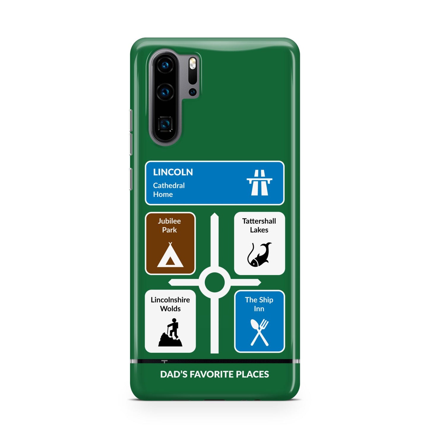 Personalised Dad s Favourite Places Huawei P30 Pro Phone Case