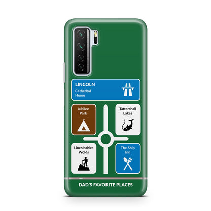Personalised Dad s Favourite Places Huawei P40 Lite 5G Phone Case