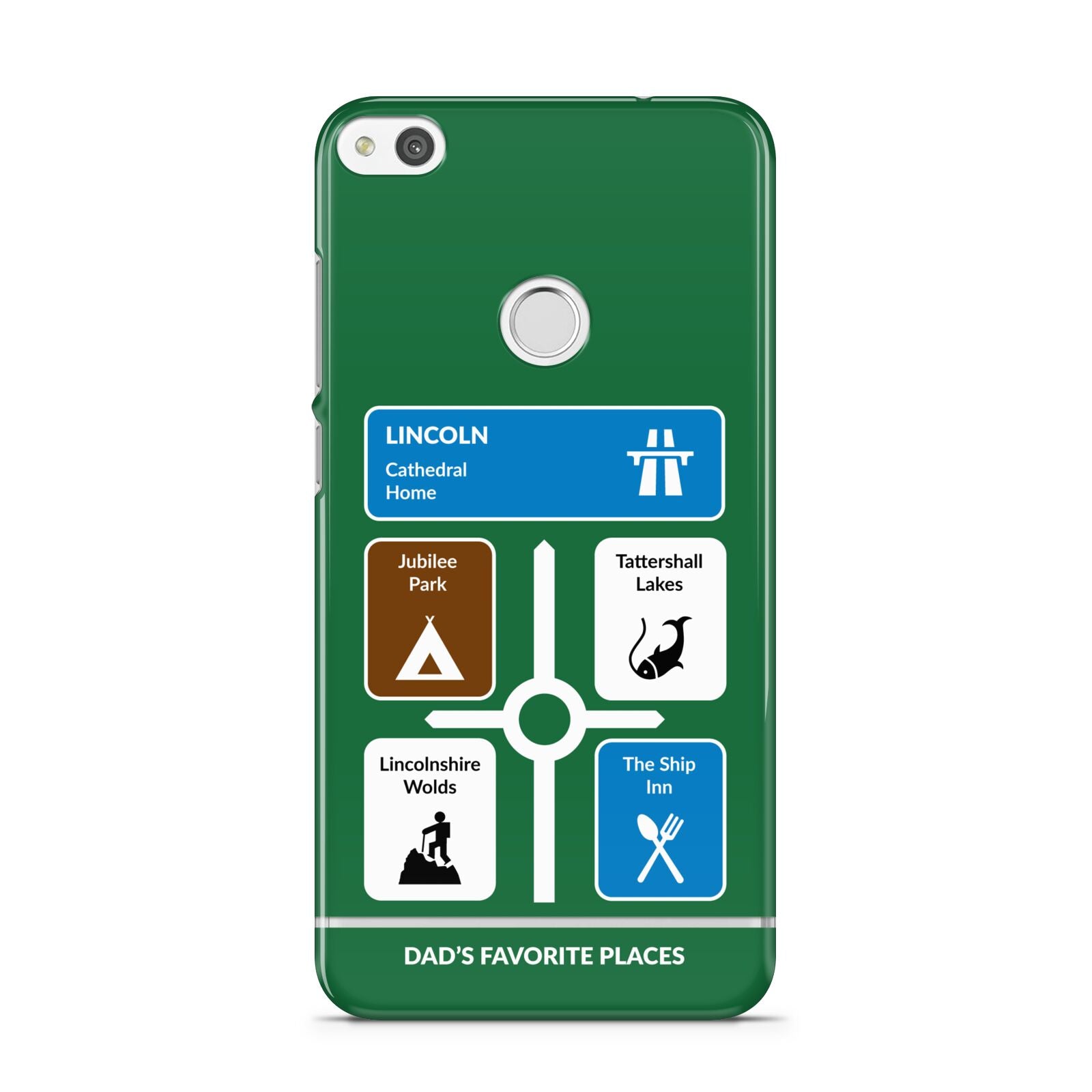 Personalised Dad s Favourite Places Huawei P8 Lite Case