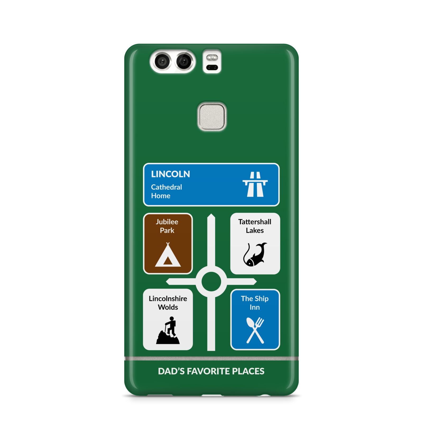 Personalised Dad s Favourite Places Huawei P9 Case