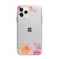 Personalised Dahlia Flowers Apple iPhone 11 Pro Max in Silver with Bumper Case