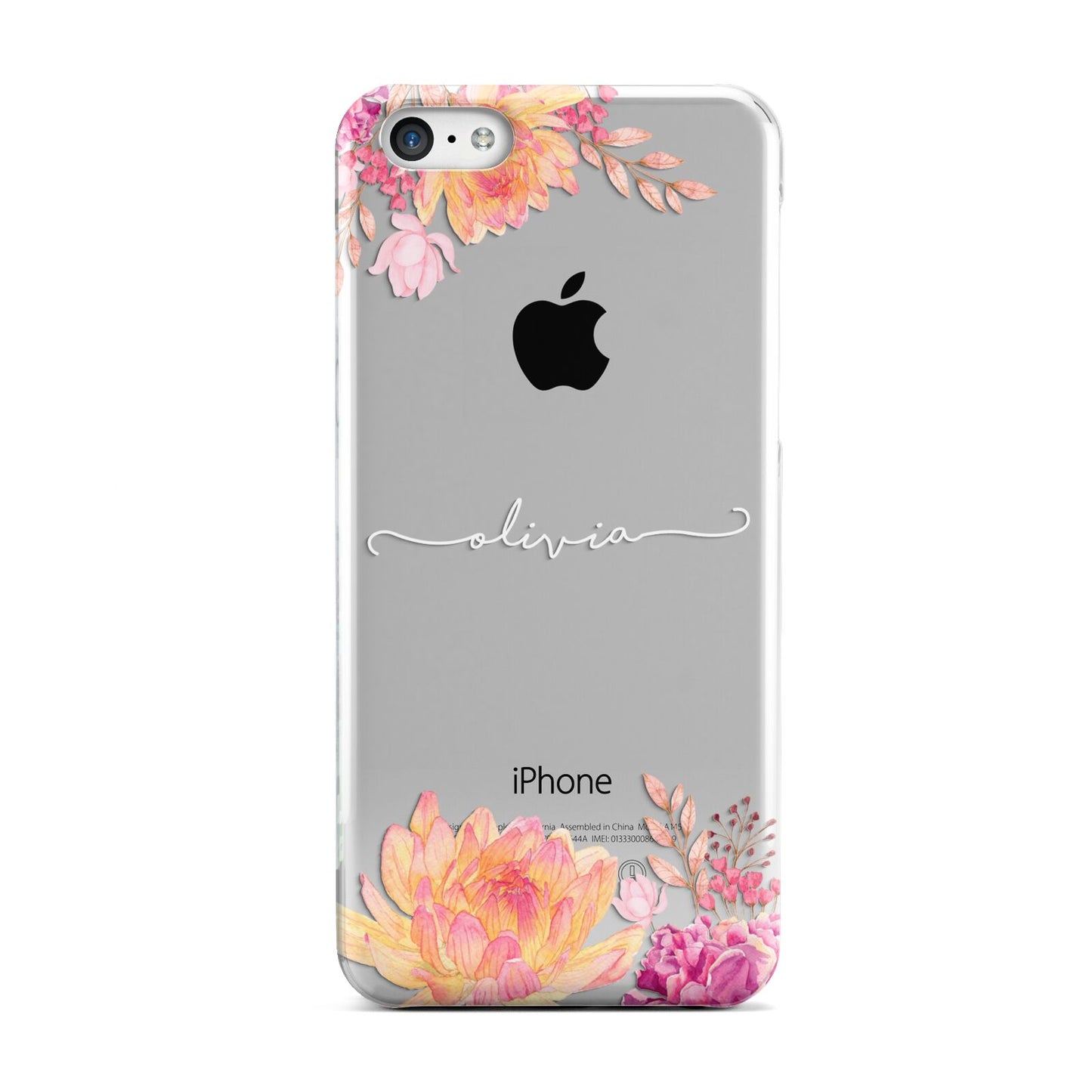 Personalised Dahlia Flowers Apple iPhone 5c Case