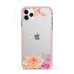 Personalised Dahlia Flowers iPhone 11 Pro Max Impact Pink Edge Case