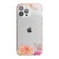 Personalised Dahlia Flowers iPhone 13 Pro Max TPU Impact Case with Pink Edges