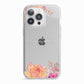 Personalised Dahlia Flowers iPhone 13 Pro TPU Impact Case with White Edges