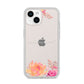 Personalised Dahlia Flowers iPhone 14 Clear Tough Case Starlight