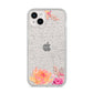 Personalised Dahlia Flowers iPhone 14 Plus Glitter Tough Case Starlight