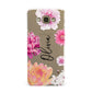 Personalised Dahlia Pink Samsung Galaxy A8 Case
