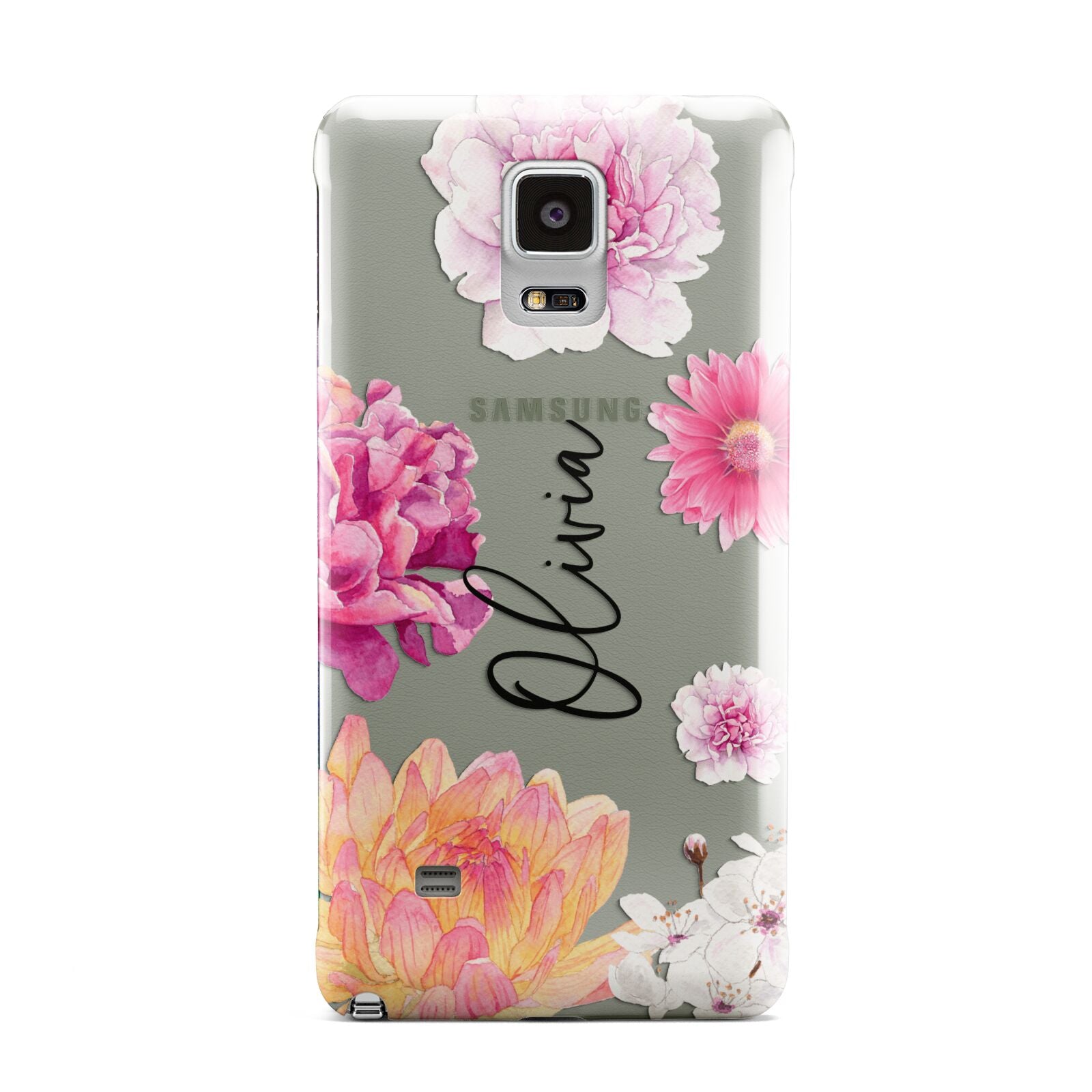 Personalised Dahlia Pink Samsung Galaxy Note 4 Case