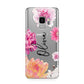 Personalised Dahlia Pink Samsung Galaxy S9 Case