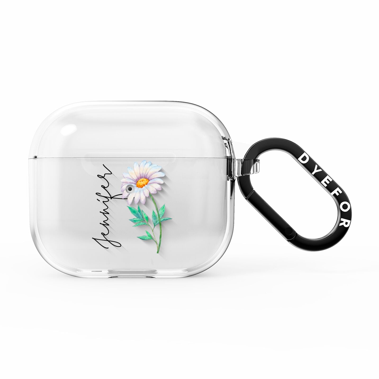 Personalised Daisies AirPods Clear Case 3rd Gen
